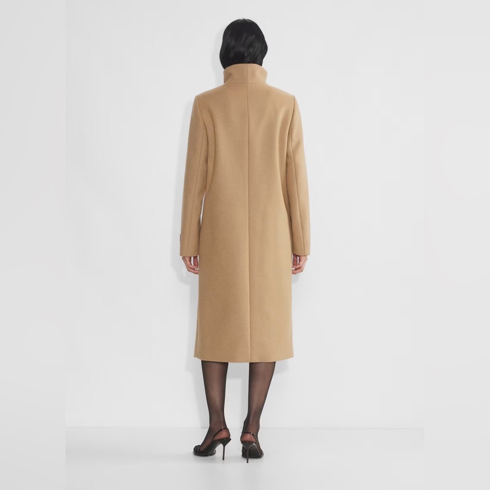 Aritzia Wilfred The Cocoon Long Camel New Elegant Wool Cashmere Coat Size XS - Picture 7 of 17